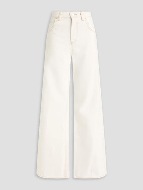 maje High-rise wide-leg jeans