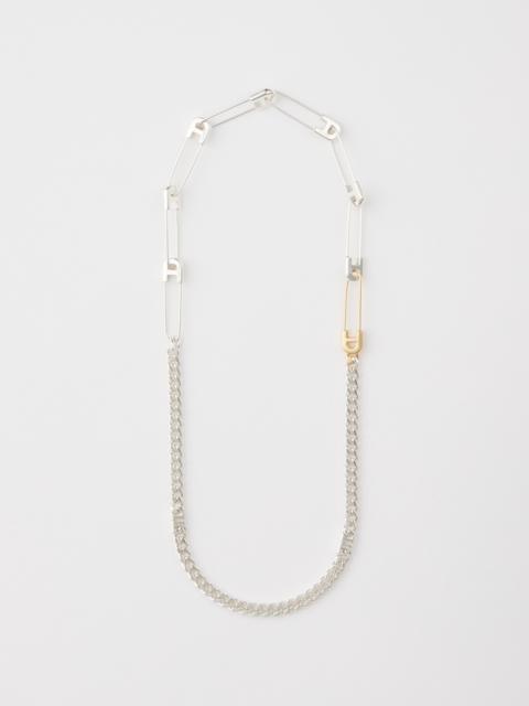 Ambush SAFETY PIN MIX CHAIN NECKLACE