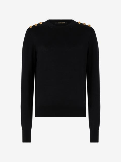 Roberto Cavalli Sweater with gold buttons