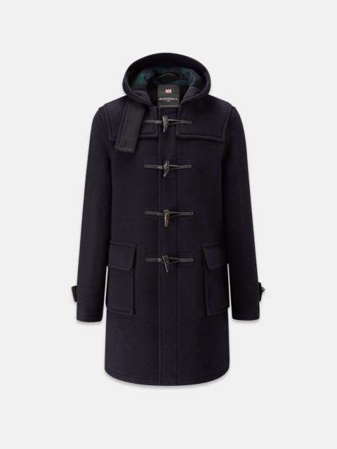 GLOVERALL Men's Morris Duffle Coat Navy Black Watch