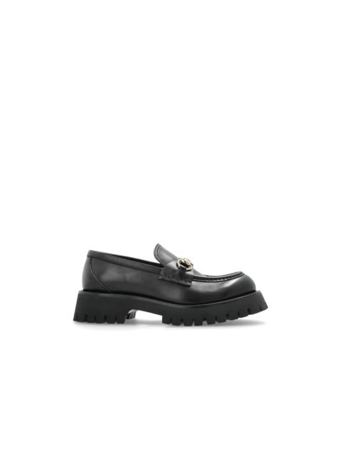 GUCCI GUCCI Lug Sole Black Horsebit Loafers New & Authentic (Women