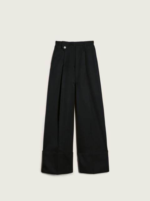 Simone Rocha Wide Leg Belt Loop Tab Trousers