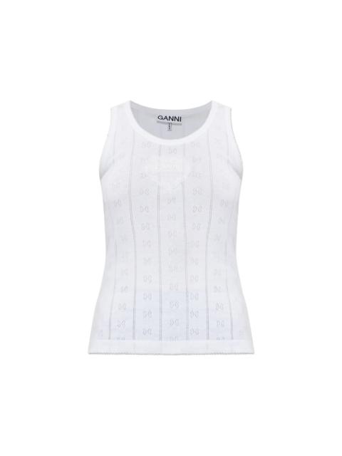 GANNI Ganni White Tops - Vests & Tank Tops Women