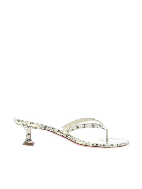 Amina Muaddi Amina Muaddi – Juliette Thong 45 – Printed Snake