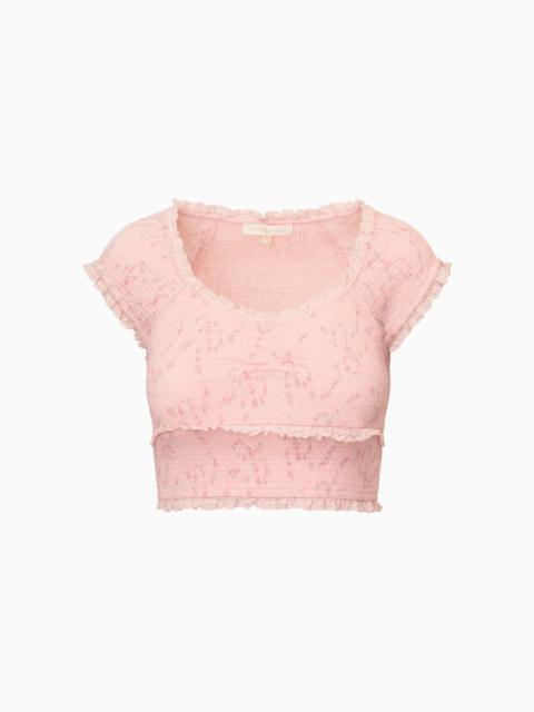 LoveShackFancy Cambron Luna Rosa Fleur Top