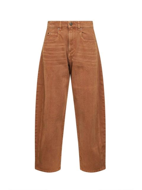 Isabel Marant Isabel Marant Women Ocher Denim Oriane Barrel Jeans