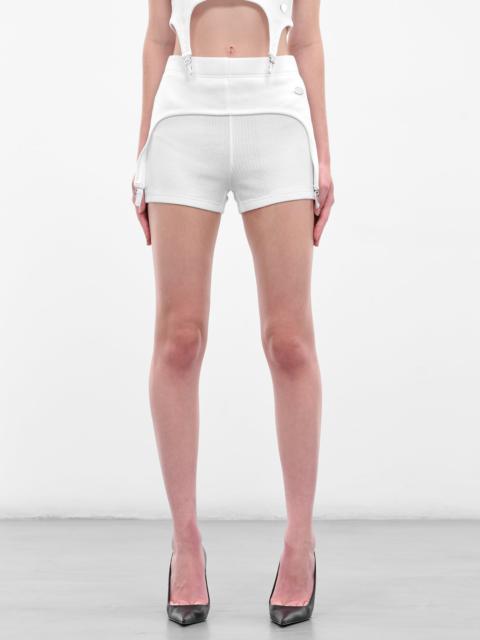 Jean Paul Gaultier The White Garter Mini Shorts