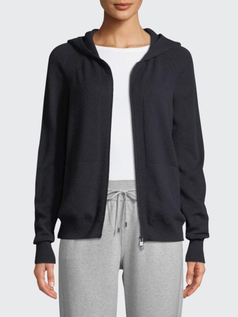 Loro Piana Merano Cashmere Zip-Front Hoodie Sweater