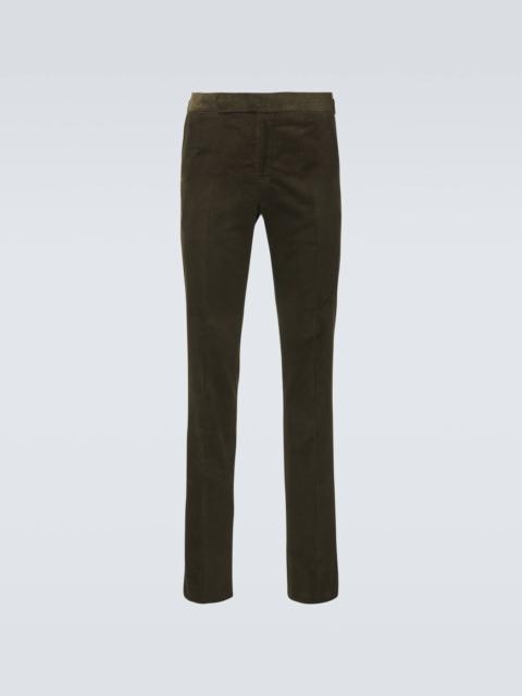 Cotton corduroy straight pants