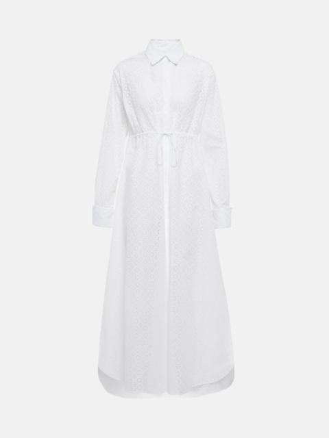 Alaïa Broderie anglaise cotton midi dress