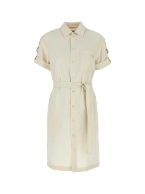 Burberry Burberry Women Ivory Silk Blend Shirt Dress