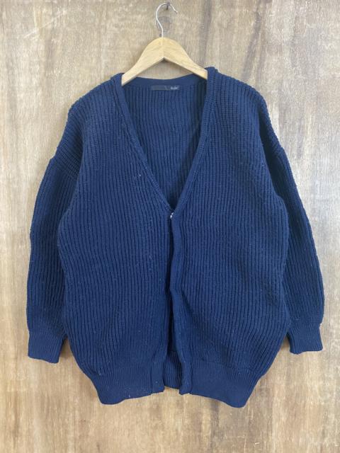 Other Designers Homespun Knitwear - Heather Dark Blue Cardigan Crocheted Knitwear #1765