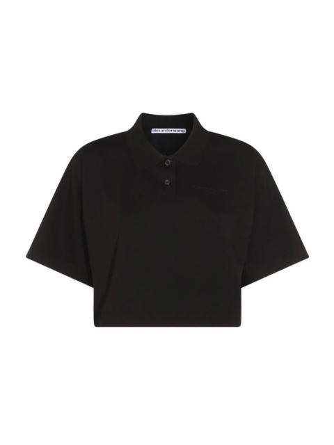 Alexander Wang SHORT SLEEVED CROPPED POLO T-SHIRT