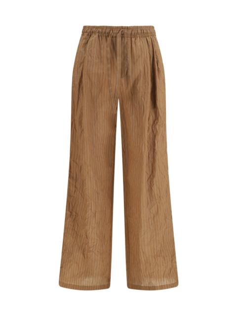 Dolce & Gabbana Dolce & Gabbana Men Vanity Pants In Striped Froissé Fabric