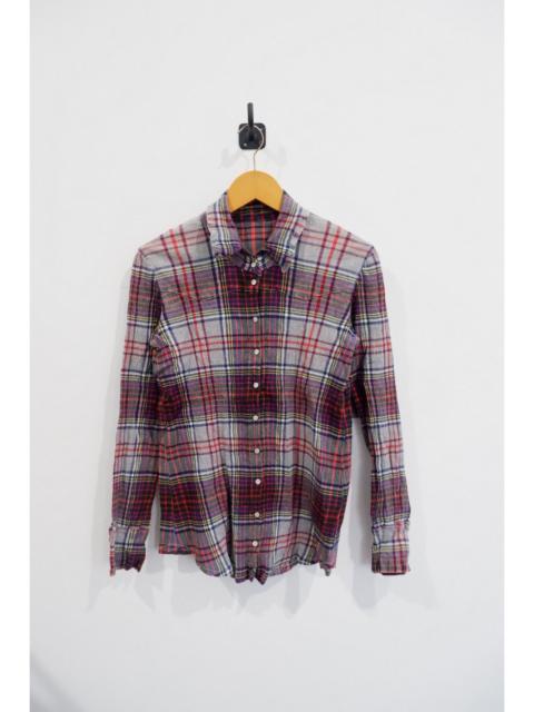 ISSEY MIYAKE VTG Tsumori Chisato Pleated Stretch Plaid Button Shirt