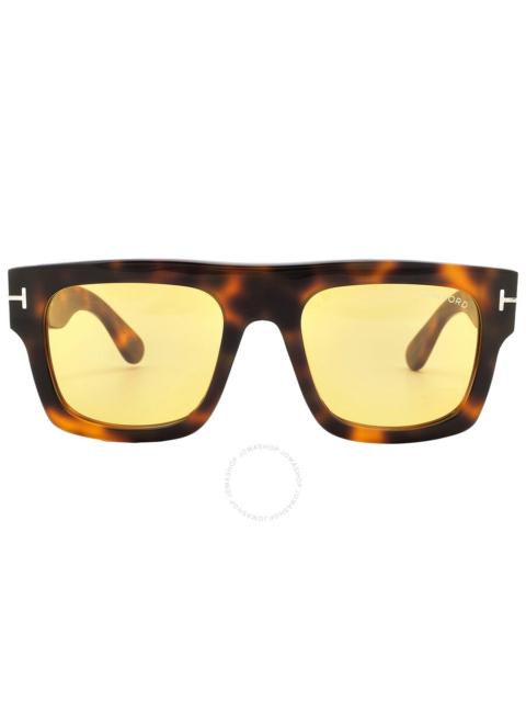 TOM FORD Tom Ford Fausto Brown Browline Men's Sunglasses FT0711 56E 53