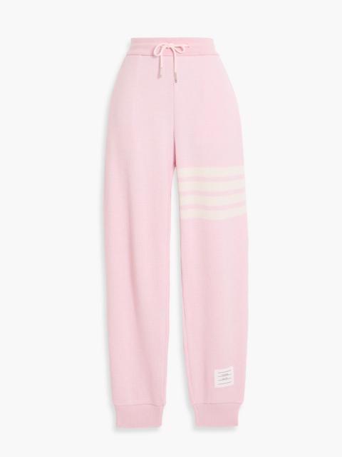 Thom Browne Striped waffle-knit cashmere and wool-blend track pants