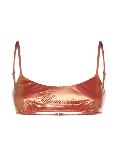 Blumarine Orange Top Beachwear