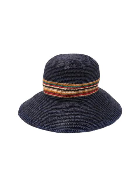 Signature Stripe straw hat