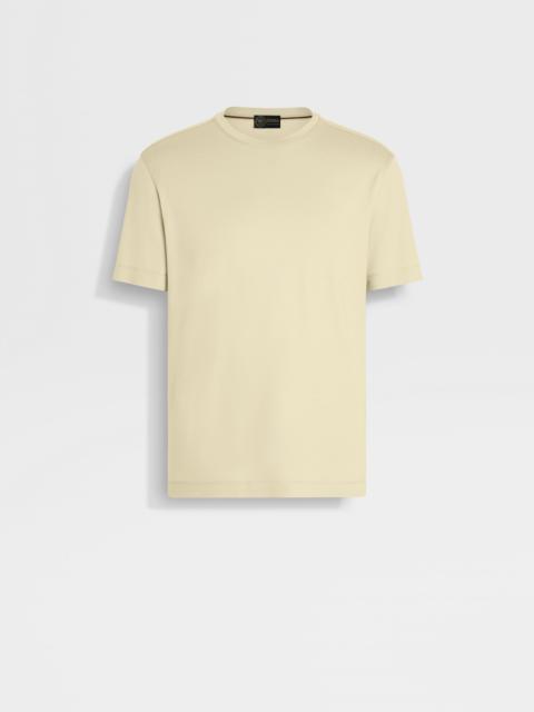 ZEGNA PASTEL YELLOW VELLUS AUREUM T-SHIRT