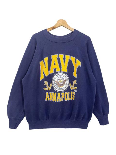 Other Designers Vintage 90s US Navy Big Logo Crewneck Sweatshirt Size L