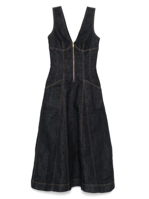 self-portrait Denim Midi Dress