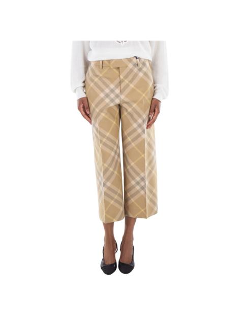 Burberry Burberry Check-Print Tailored Wool Trousers