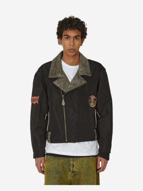 GUESS USA Nylon Moto Jacket Jet Black