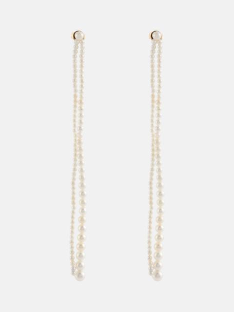 SOPHIE BILLE BRAHE Promenade De Perles 14kt gold pearl drop earrings