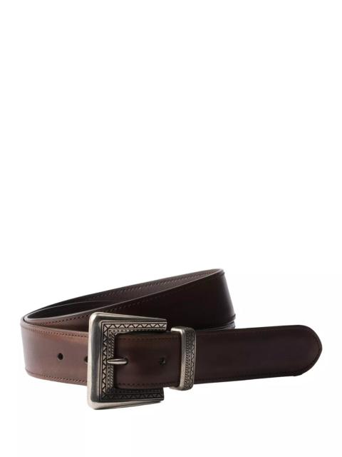 Prada Antiqued Leather Belt