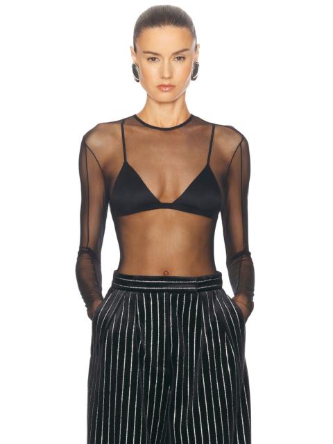 ALEX PERRY Sheer Mesh Bodysuit