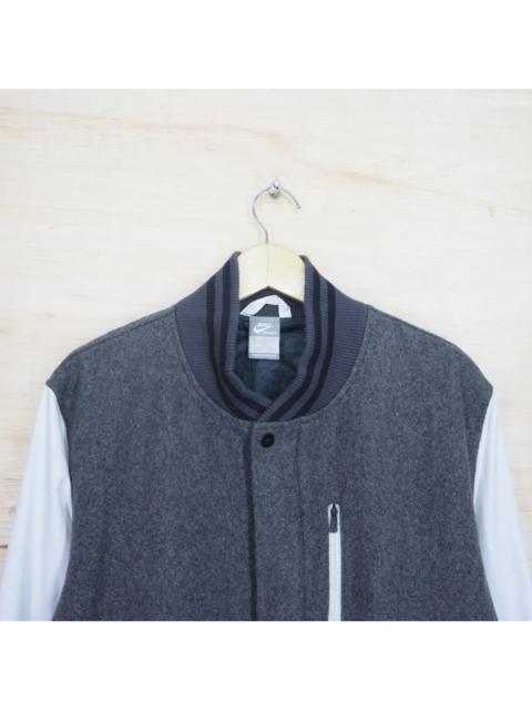 Nike Vintage 90s NIKE Mini Logo Embroidered Bomber Wool Varisty Windbreaker Jacket