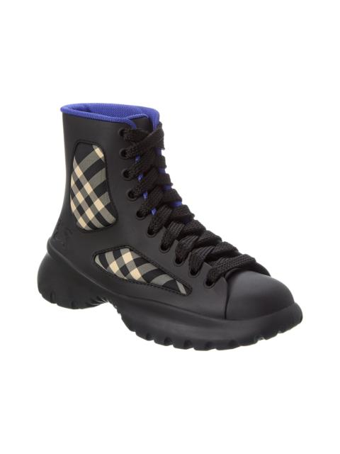 Burberry Burberry Boulder Lace-Up Rubber & Canvas Boot