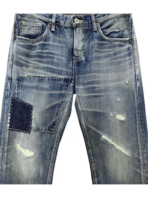Other Designers Edwin - 🔥Vintage Grunge Mudwash Patchwork Ripped Denim Kurt Cobain