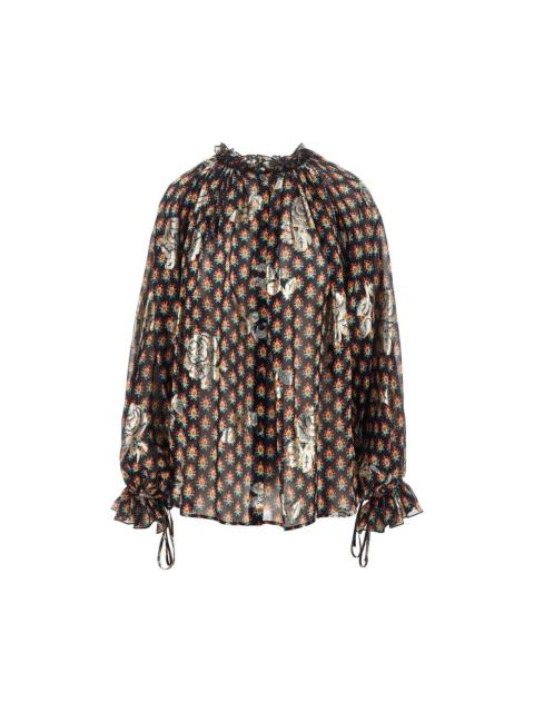 Etro FIL COUPÉ ROSES SILK BLOUSE