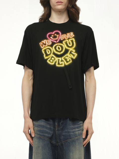 doublet Big Doublet Neon Paint Fan Service T-Shirt in Black