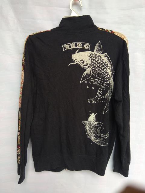 Other Designers Japanese Brand - koi fish big logo's on back with taped floral on sleeve
