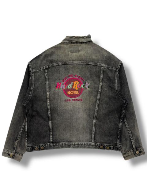 Other Designers Hard Rock Cafe × Vintage - Vintage Hard Rock Cafe Dirty Distressed Denim Jacket