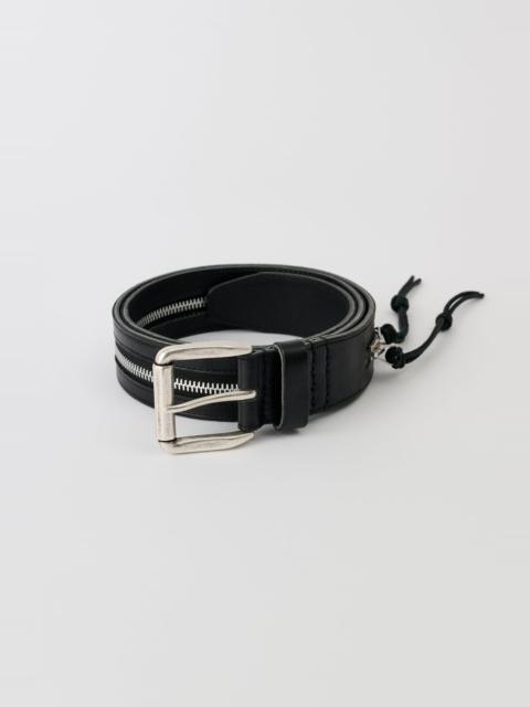 Our Legacy Zipped Belt Malleable Black Bull Hide