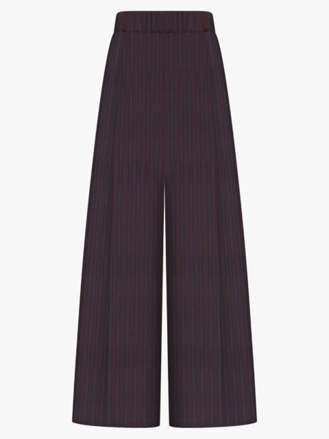 Dries Van Noten PILA STRIPE WIDE LEG PANT | BURGUNDY
