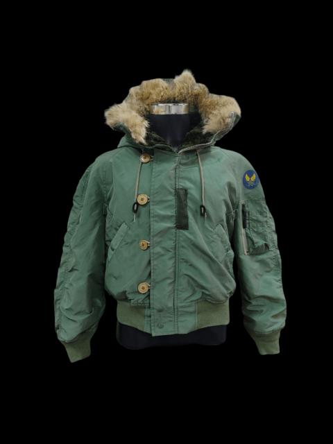 Other Designers Vintage AVIREX N2-B Bomber Flight Jacket – Fur Zipper Hood