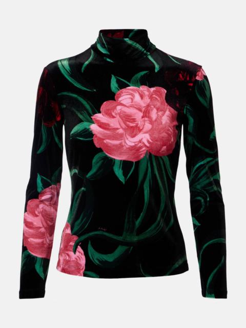 La DoubleJ Floral turtleneck top