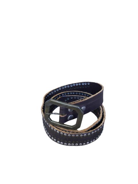 Other Designers Leather - Vintage Leather Metal Spark Rock Fashion Buckle Belts