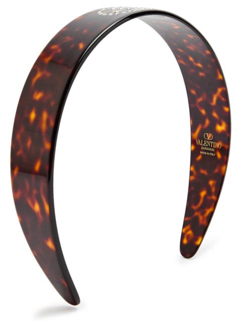 Valentino Valentino Garavani Crystal-embellished Vlogo Headband