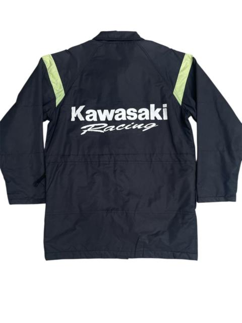 Other Designers Vintage - Kawasaki Racing Team Jacket Green Panel Zip-Up Rider Edition