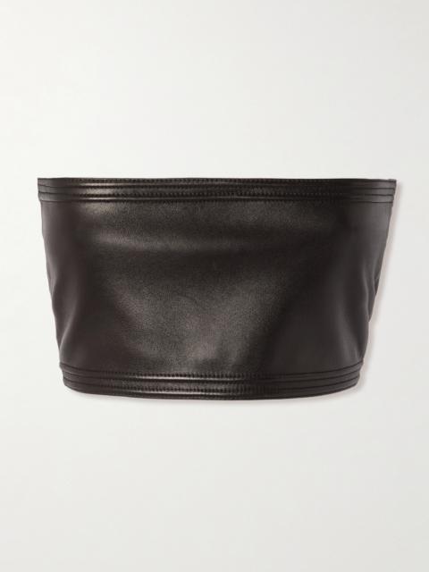 Alaïa Cropped Strapless Leather Top