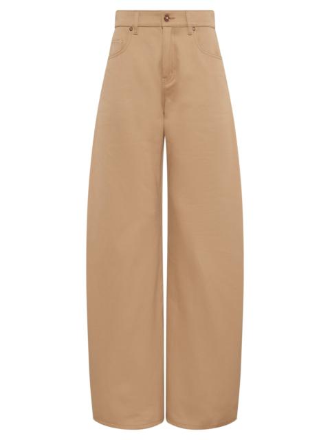 GABRIELA HEARST Amoret Barrel-leg Jean in Camel Sea Island Cotton Twill