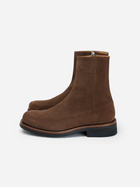 3sixteen Square Toe Side Zip Boot - Mushroom Suede