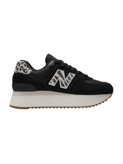 New Balance Wmns 574+ 'Black Animal Print'