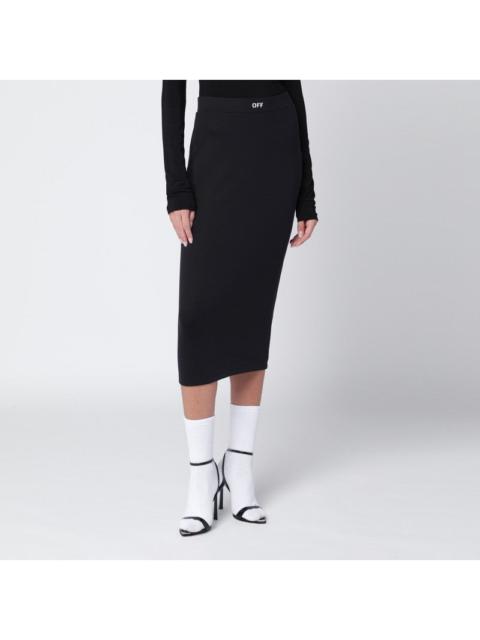 Off-White Off-White Black Pencil Skirt With Off Logo Women